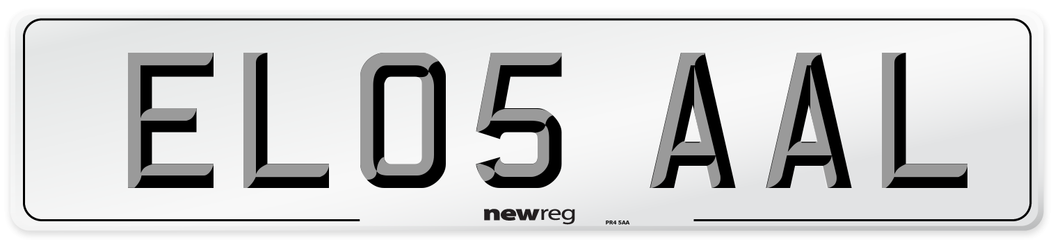 EL05 AAL Number Plate from New Reg